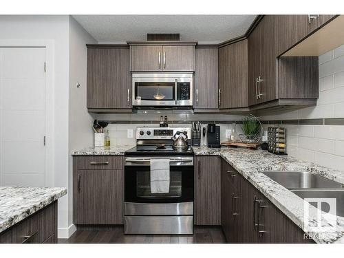 315 10523 123 Street, Edmonton, AB - Indoor Photo Showing Kitchen With Stainless Steel Kitchen With Double Sink With Upgraded Kitchen