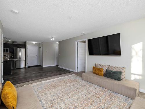 109 14808 125 Street, Edmonton, AB - Indoor Photo Showing Living Room With Fireplace