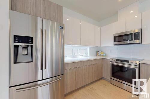 12903 107 Avenue, Edmonton, AB - Indoor Photo Showing Kitchen With Stainless Steel Kitchen With Upgraded Kitchen