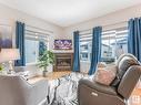 49 2508 Hanna Crescent, Edmonton, AB  - Indoor Photo Showing Living Room With Fireplace 