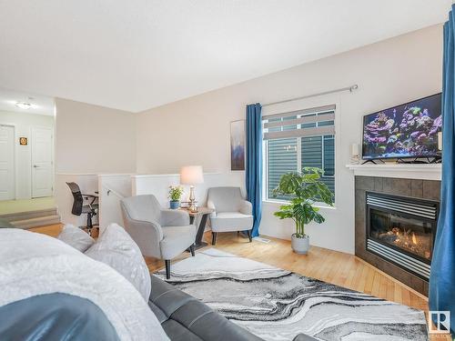 49 2508 Hanna Crescent, Edmonton, AB - Indoor Photo Showing Living Room With Fireplace