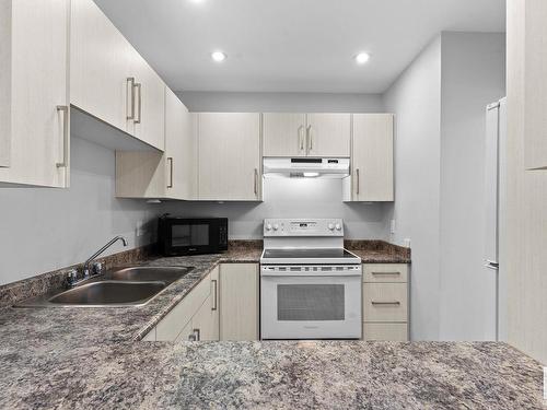 203 10138 116 Street, Edmonton, AB - Indoor Photo Showing Kitchen With Double Sink