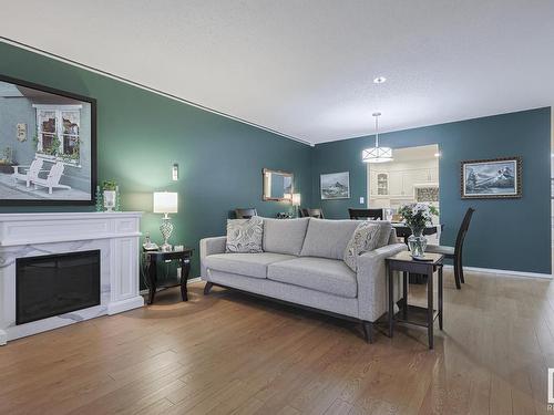 306 10915 21 Avenue, Edmonton, AB - Indoor Photo Showing Living Room With Fireplace