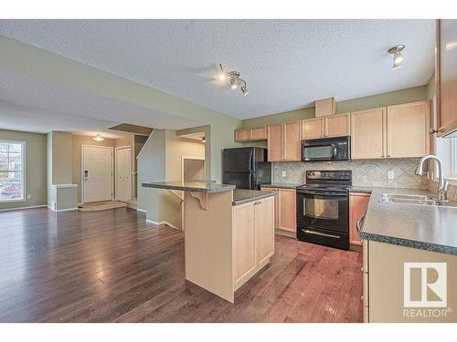 6007 213 Street, Edmonton, AB - Indoor Photo Showing Kitchen With Double Sink