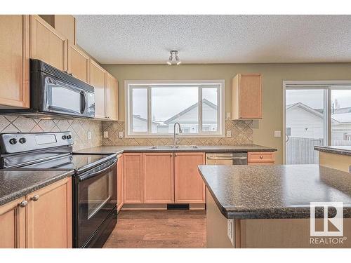 6007 213 Street, Edmonton, AB - Indoor Photo Showing Kitchen With Double Sink