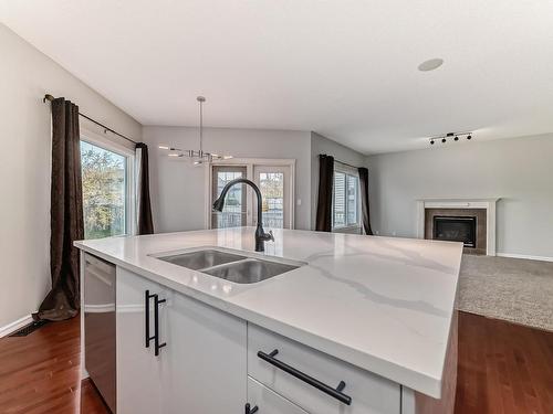 203 Caldwell Way, Edmonton, AB - Indoor Photo Showing Kitchen With Double Sink