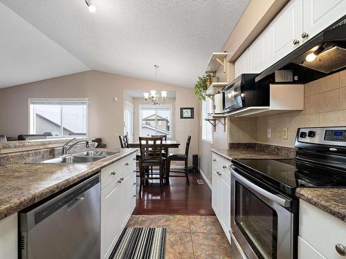 126 Brintnell Boulevard, Edmonton, AB - Indoor Photo Showing Kitchen With Stainless Steel Kitchen With Double Sink