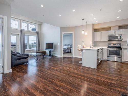 409 5029 Edgemont Boulevard, Edmonton, AB - Indoor Photo Showing Kitchen With Stainless Steel Kitchen