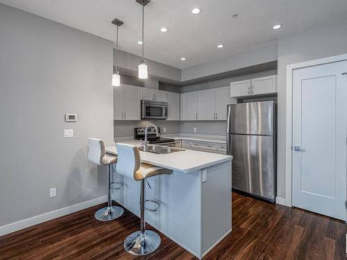 409 5029 Edgemont Boulevard, Edmonton, AB - Indoor Photo Showing Kitchen With Stainless Steel Kitchen With Double Sink With Upgraded Kitchen