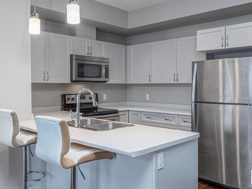 409 5029 Edgemont Boulevard, Edmonton, AB - Indoor Photo Showing Kitchen With Stainless Steel Kitchen With Double Sink