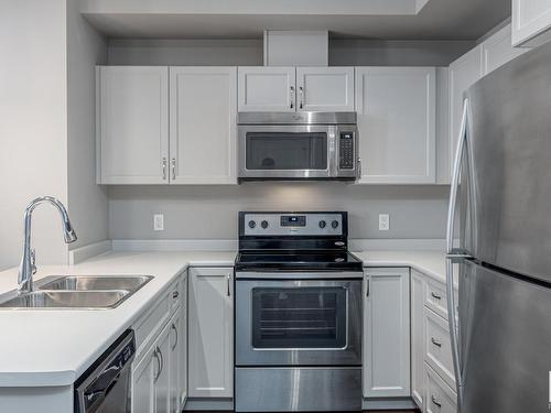 409 5029 Edgemont Boulevard, Edmonton, AB - Indoor Photo Showing Kitchen With Stainless Steel Kitchen With Double Sink