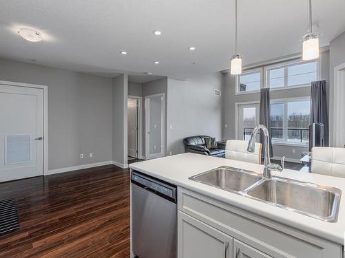 409 5029 Edgemont Boulevard, Edmonton, AB - Indoor Photo Showing Kitchen With Double Sink