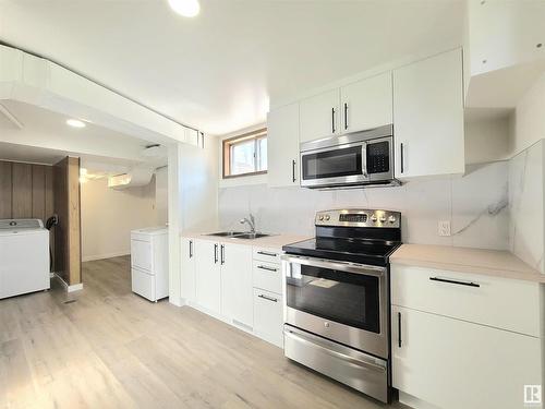 13324 79 Street, Edmonton, AB - Indoor Photo Showing Kitchen With Double Sink