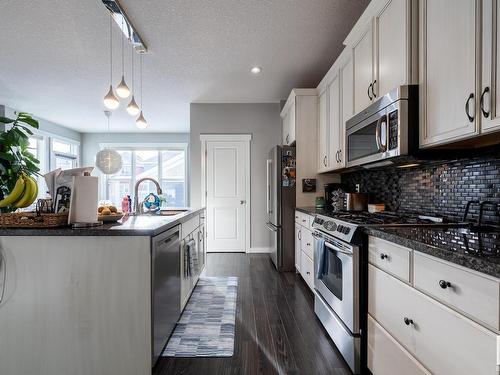 8611 Summerside Grande Boulevard, Edmonton, AB - Indoor Photo Showing Kitchen With Upgraded Kitchen