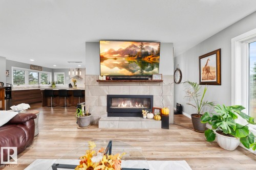 63320 Rge Rd 454, Rural Bonnyville M.D., AB - Indoor Photo Showing Living Room With Fireplace