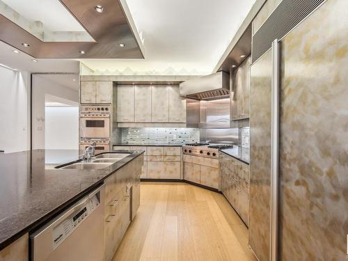 8771 Strathearn Drive, Edmonton, AB - Indoor Photo Showing Kitchen With Double Sink