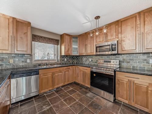 351 Bulyea Road, Edmonton, AB - Indoor Photo Showing Kitchen With Double Sink