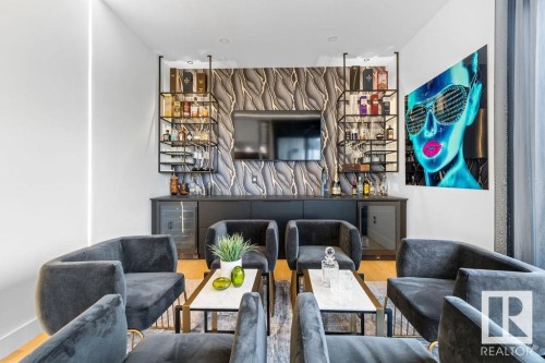 4081 Whispering River Drive, Edmonton, AB - Indoor Photo Showing Living Room With Fireplace