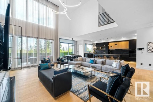 4081 Whispering River Drive, Edmonton, AB - Indoor Photo Showing Living Room