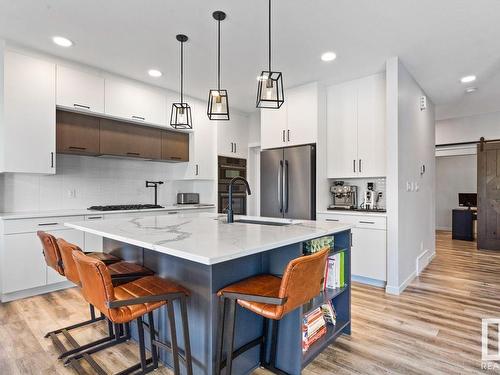 17119 46 Street, Edmonton, AB - Indoor Photo Showing Kitchen With Upgraded Kitchen