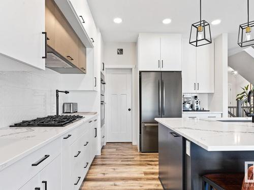 17119 46 Street, Edmonton, AB - Indoor Photo Showing Kitchen With Upgraded Kitchen