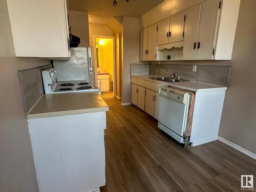 8205 115 Avenue, Edmonton, AB - Indoor Photo Showing Kitchen With Double Sink