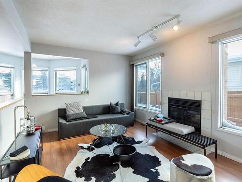 8611 184 Street, Edmonton, AB - Indoor Photo Showing Living Room With Fireplace