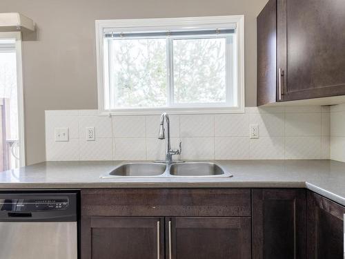 17 6520 2 Avenue Sw, Edmonton, AB - Indoor Photo Showing Kitchen With Double Sink