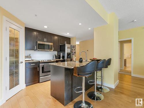 301 10028 119 Street, Edmonton, AB - Indoor Photo Showing Kitchen With Stainless Steel Kitchen With Upgraded Kitchen