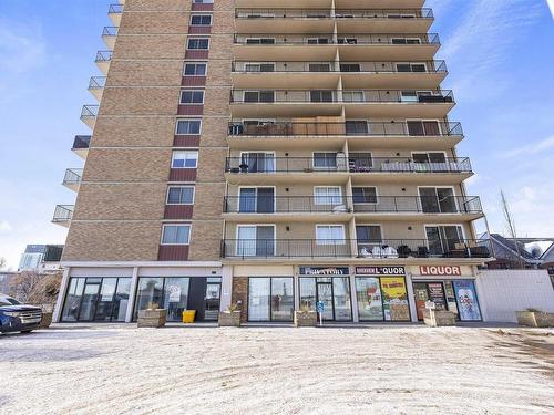 307 9028 Jasper Avenue, Edmonton, AB - Outdoor With Balcony With Facade