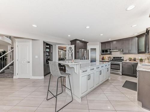 1527 Haswell Close, Edmonton, AB - Indoor Photo Showing Kitchen With Stainless Steel Kitchen With Upgraded Kitchen