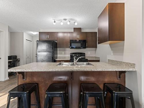 303 5521 7 Avenue, Edmonton, AB - Indoor Photo Showing Kitchen With Double Sink