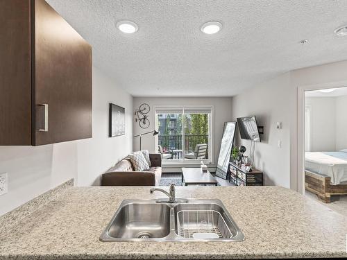 303 5521 7 Avenue, Edmonton, AB - Indoor Photo Showing Kitchen With Double Sink