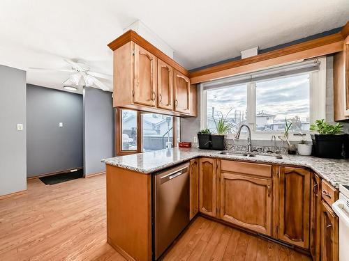 4515 20A Avenue, Edmonton, AB - Indoor Photo Showing Kitchen With Double Sink