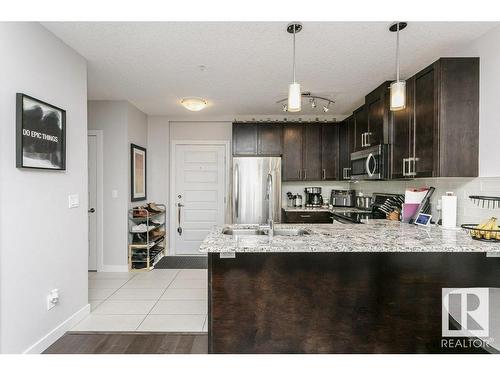 333 5151 Windermere Boulevard, Edmonton, AB - Indoor Photo Showing Kitchen With Upgraded Kitchen