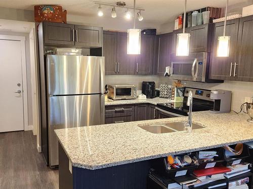 216 3670 139 Avenue, Edmonton, AB - Indoor Photo Showing Kitchen With Stainless Steel Kitchen With Double Sink With Upgraded Kitchen