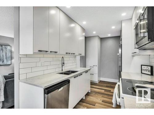 108 5125 Riverbend Road, Edmonton, AB - Indoor Photo Showing Kitchen With Double Sink With Upgraded Kitchen