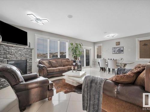 10824 179 Avenue, Edmonton, AB - Indoor Photo Showing Living Room With Fireplace