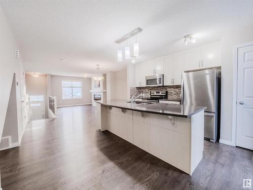 37 4050 Savaryn Drive, Edmonton, AB - Indoor Photo Showing Kitchen With Stainless Steel Kitchen With Upgraded Kitchen