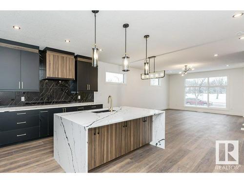 7607 98 Avenue, Edmonton, AB - Indoor Photo Showing Kitchen With Upgraded Kitchen