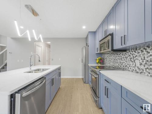 8 Foxhaven Crescent, Sherwood Park, AB - Indoor Photo Showing Kitchen With Double Sink With Upgraded Kitchen