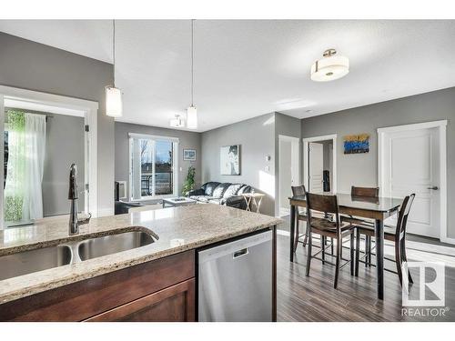 115 812 Welsh Drive, Edmonton, AB - Indoor Photo Showing Kitchen With Double Sink