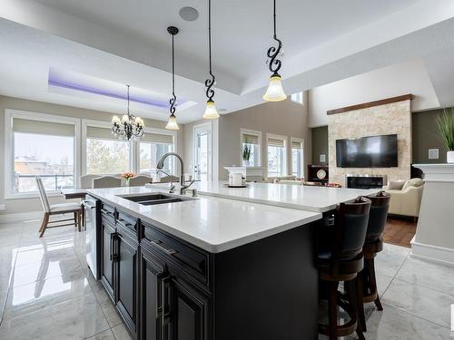 3104 Watson Green, Edmonton, AB - Indoor Photo Showing Kitchen With Double Sink