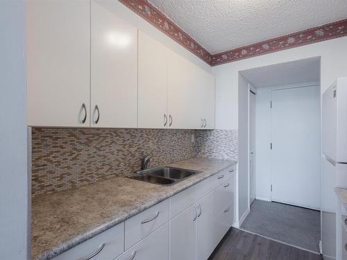 A161 8745 165 Street, Edmonton, AB - Indoor Photo Showing Kitchen With Double Sink