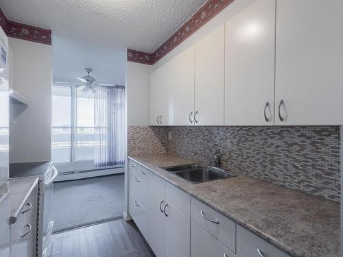 A161 8745 165 Street, Edmonton, AB - Indoor Photo Showing Kitchen With Double Sink