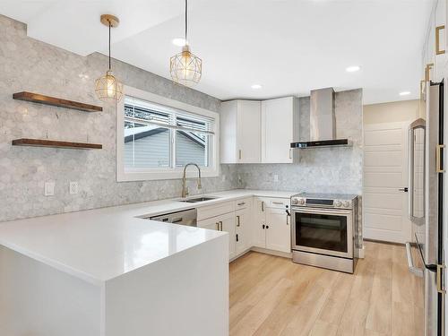 12219 132 Avenue, Edmonton, AB - Indoor Photo Showing Kitchen With Upgraded Kitchen