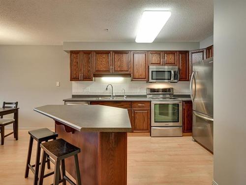 305 8909 100 Street, Edmonton, AB - Indoor Photo Showing Kitchen With Double Sink