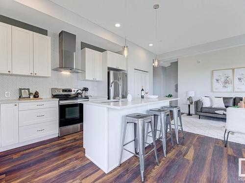 511 1316 Windermere Way, Edmonton, AB - Indoor Photo Showing Kitchen With Stainless Steel Kitchen With Upgraded Kitchen