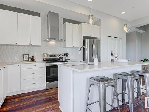 511 1316 Windermere Way, Edmonton, AB - Indoor Photo Showing Kitchen With Stainless Steel Kitchen With Upgraded Kitchen