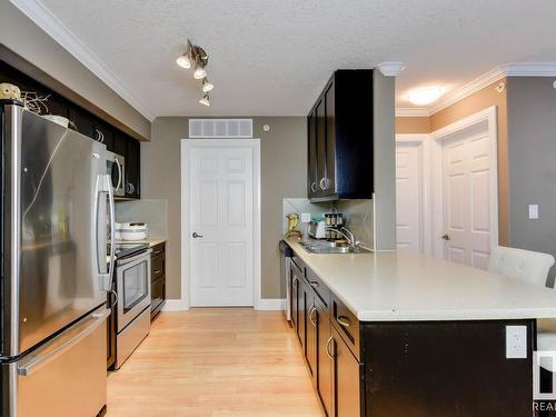 409 14604 125 Street, Edmonton, AB - Indoor Photo Showing Kitchen With Stainless Steel Kitchen With Double Sink